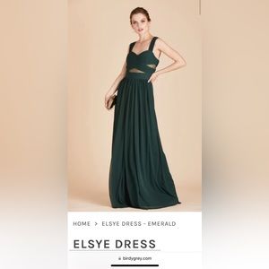 Birdie Grey-Emerald green bridesmaid dress